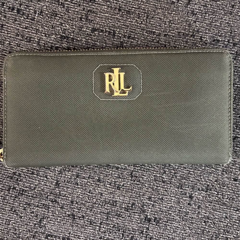 Dark green Ralph Lauren Continental zipper wallet